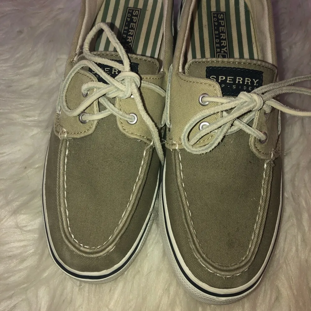 Sperry  Top Sider two tone khaki shoes - Image 3
