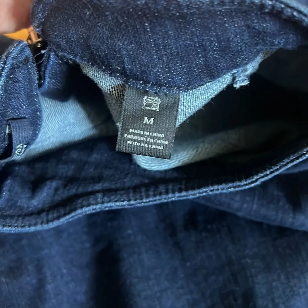 Scotch and Soda Dark Denim Balloon Sleeve Mockneck Mini Dress M - Image 6