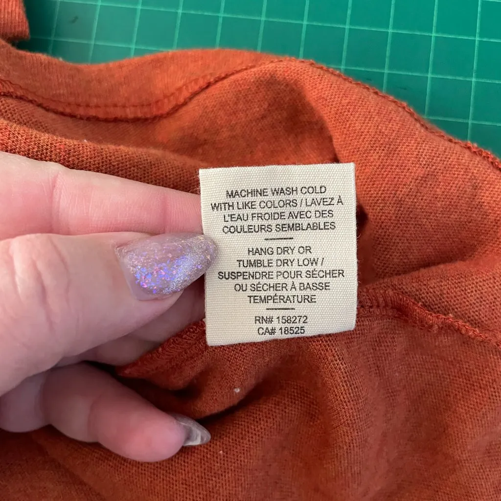 Dovetail Workwear Women L Orange Graphic Shirt Get Dirty Short Sleeve Stretch Size L - Image 7