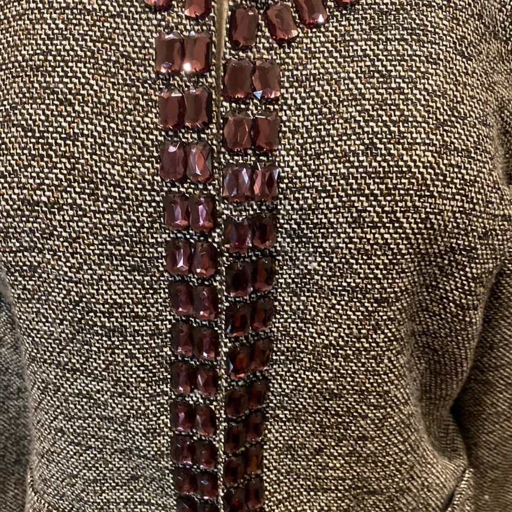 Dana Buchman Beaded Tweed Blazer w/ Metallic Gold Shimmer Thread EUC Sz 14 - Image 28