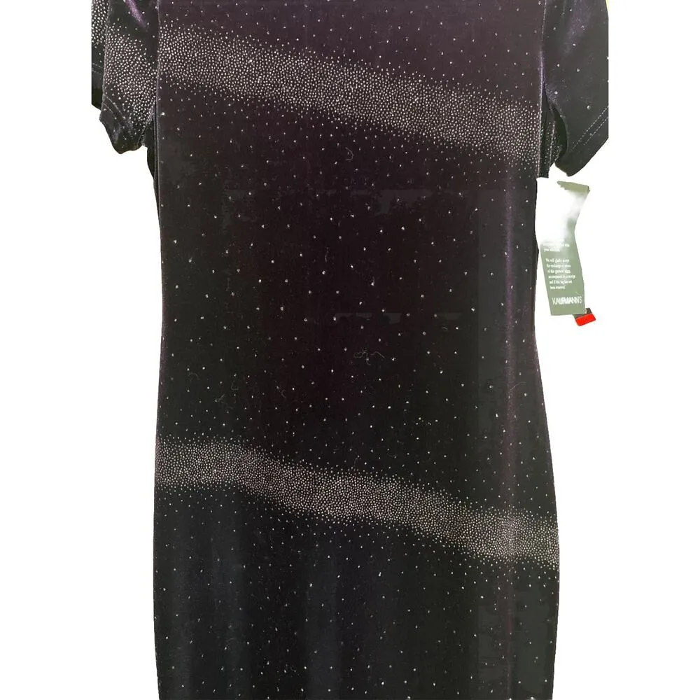 Vintage 90s Y2K Jessica Howard Purple Velvet Maxi Dress 8 Fairy Witchy Party - Image 5