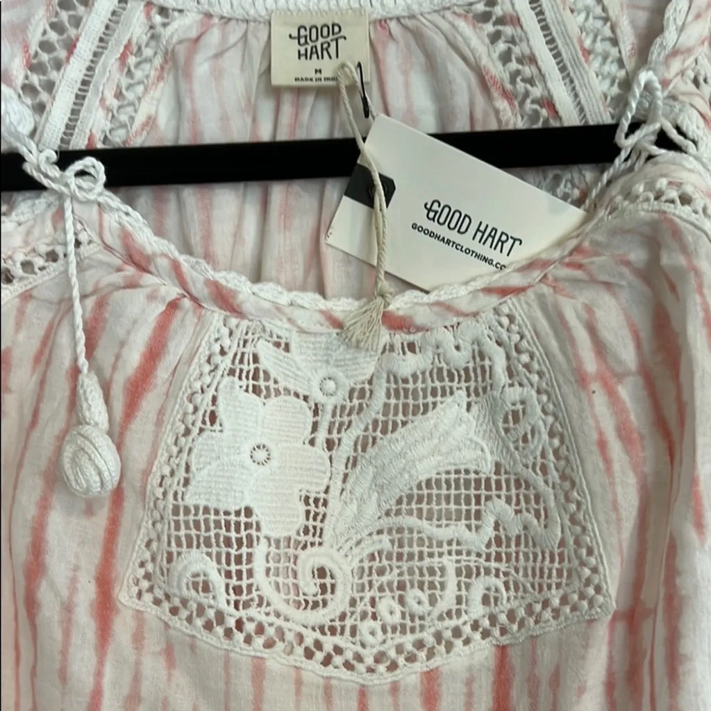 Matilda Jane Good Hart NWT Sweet Caroline Tie Dye - Women's Pink and White Top - Image 2