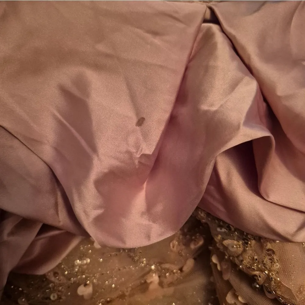 Mac Duggal 21003 Pink Beaded Mermaid Gown With Off The Shoulder Ruffle - Image 14