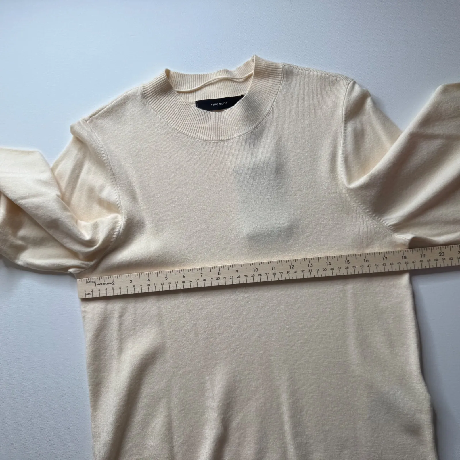 NWT Vero Moda Holly Karis Puff Sleeve Blouse Size 1X High Neck Knit Sweater‎ - Image 10