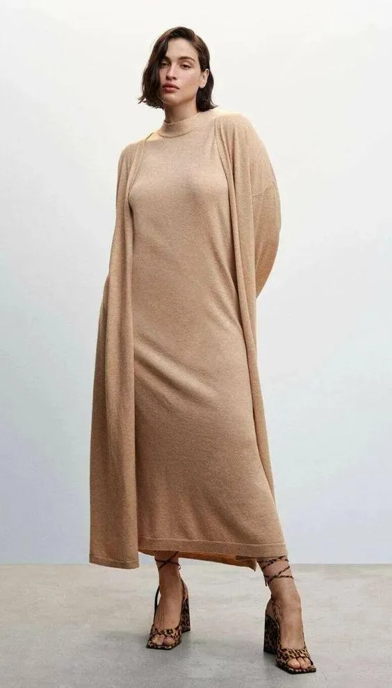 NWT  Port Cardigan Extra Long Light Cream / Size XS - Image 2