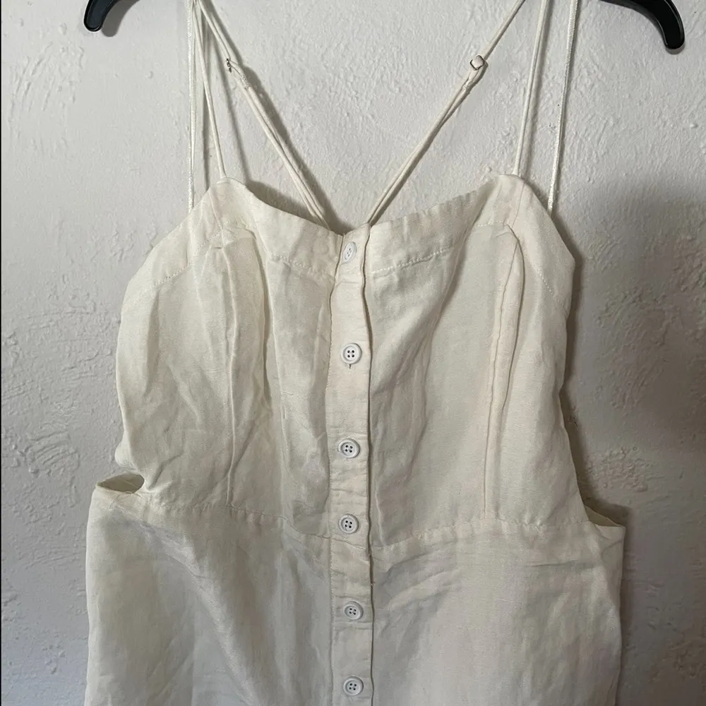 Anthropologie Maeve Colorblocked Contrast Midi Dress Smocked Black White - Image 6