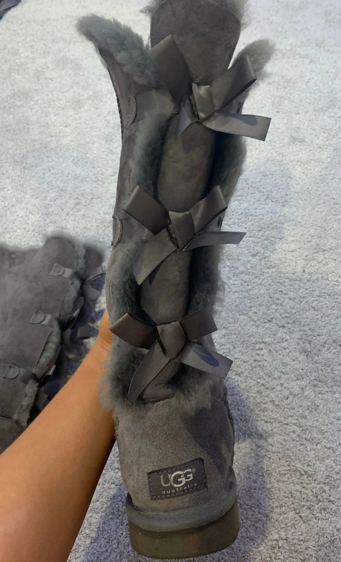 UGG grey Tall Boot With Bows - Image 7