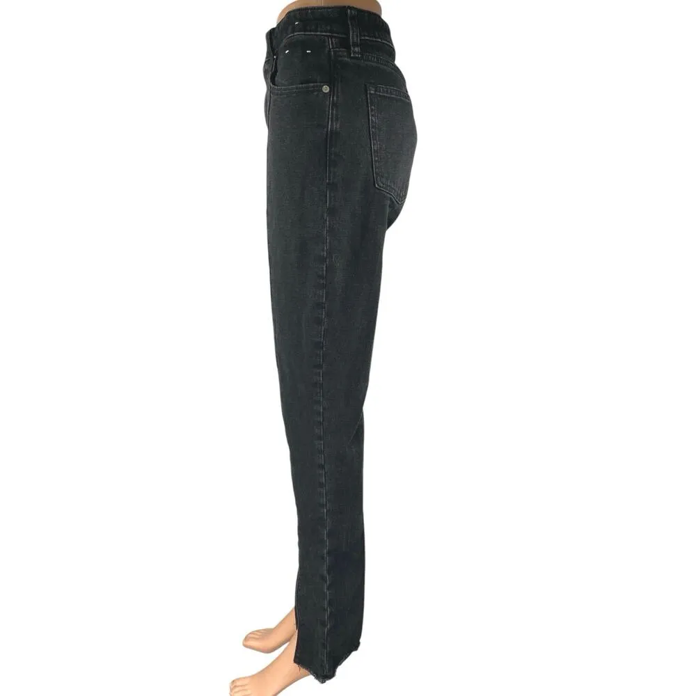 Abercrombie & Fitch Black Skinny High Waist Split Hem Denim Jeans Pants Size 27 - Image 2