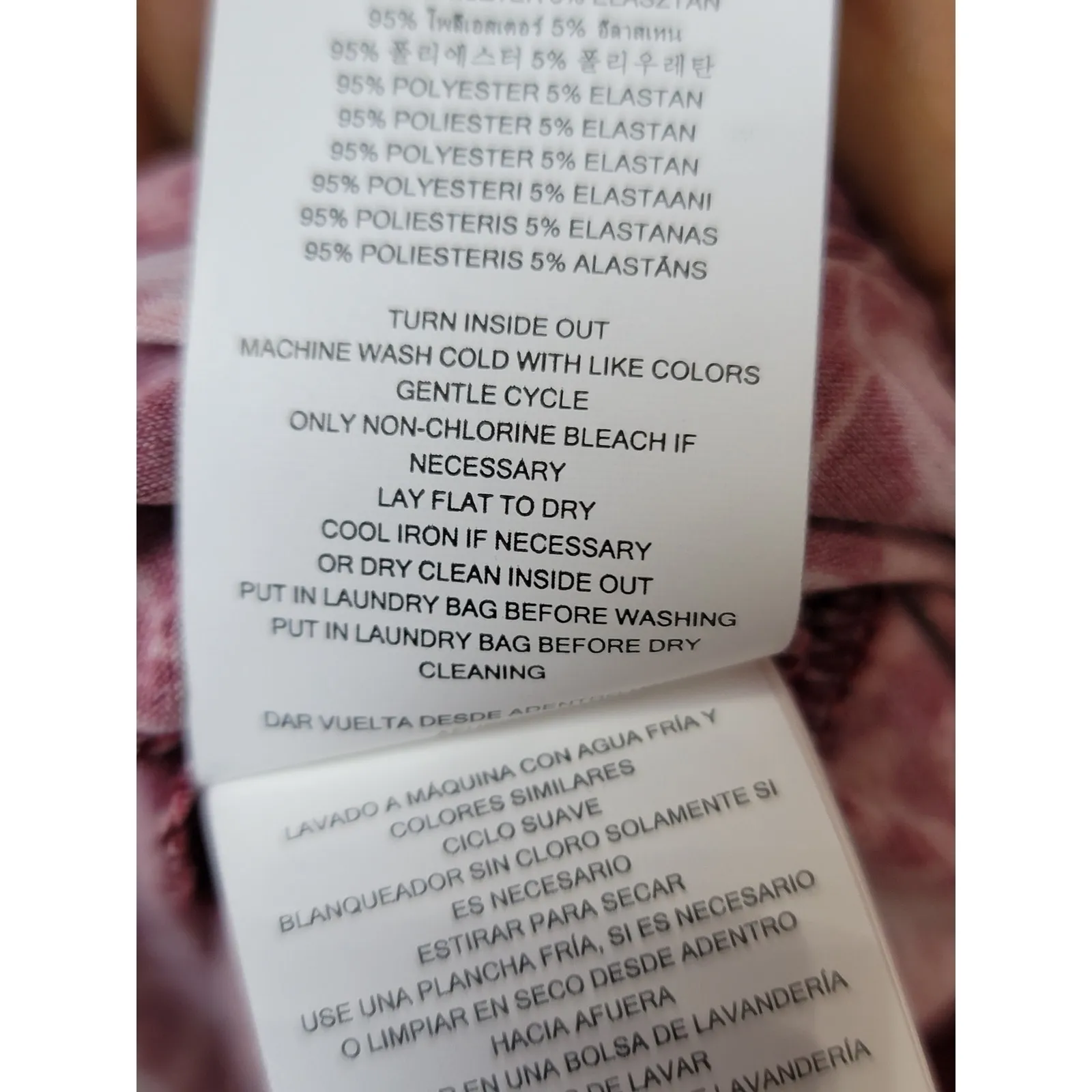 Michael Michael Kors Shirt Dress Women's Large Red Pink Polyester Long Sleeves - Image 12