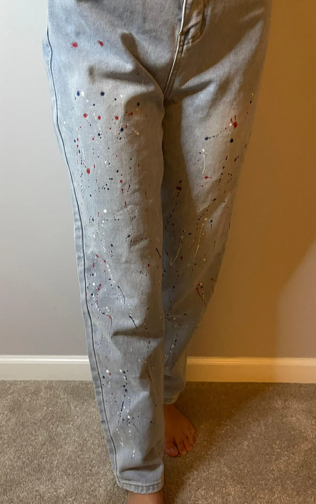 paint splashed mom jeans - Image 2