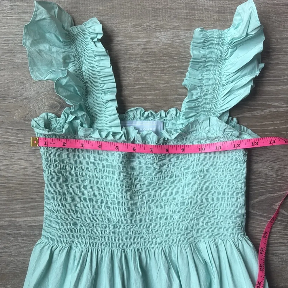 HILL HOUSE HOME Ellie Nap Dress Poplin Midi Limited Edition Bay Blue Small - Image 11