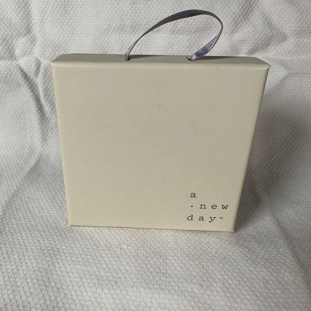 A New Day Silver Plated Letter C Clever Necklace Cubic Zirconia 16 inch New - Image 5