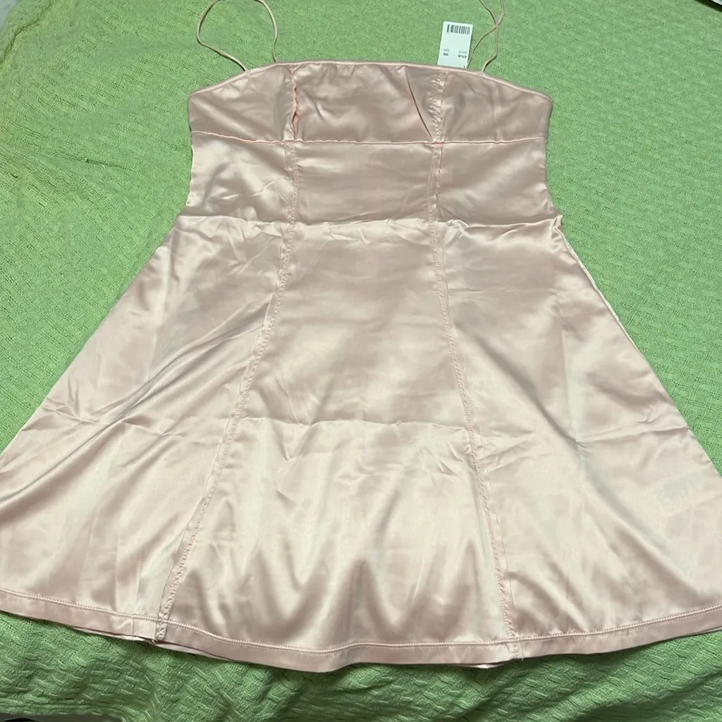 NWT UO Anabella Satin Mini Dress in Pink/Rose - Image 12