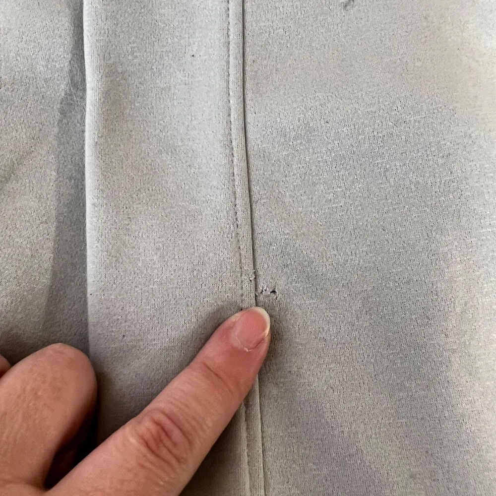 Womens Jacket Coat Hooded Full Zip Lightweight Gray Black Large - Image 9