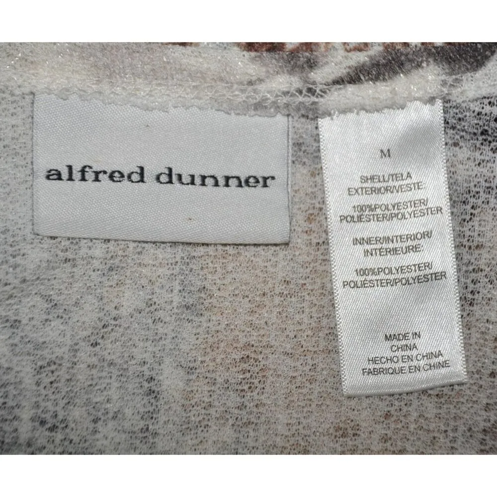 Alfred Dunner Ladies Sheer Lightweight Open Cardigan Size M Mixed Animal Prints - Image 11