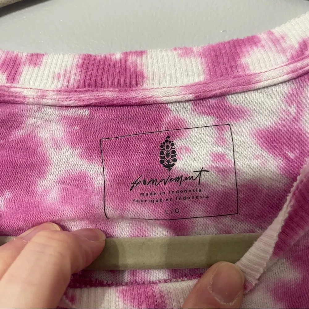 Free People Pink Tie-Dye Sleeveless Women's Top - Image 5