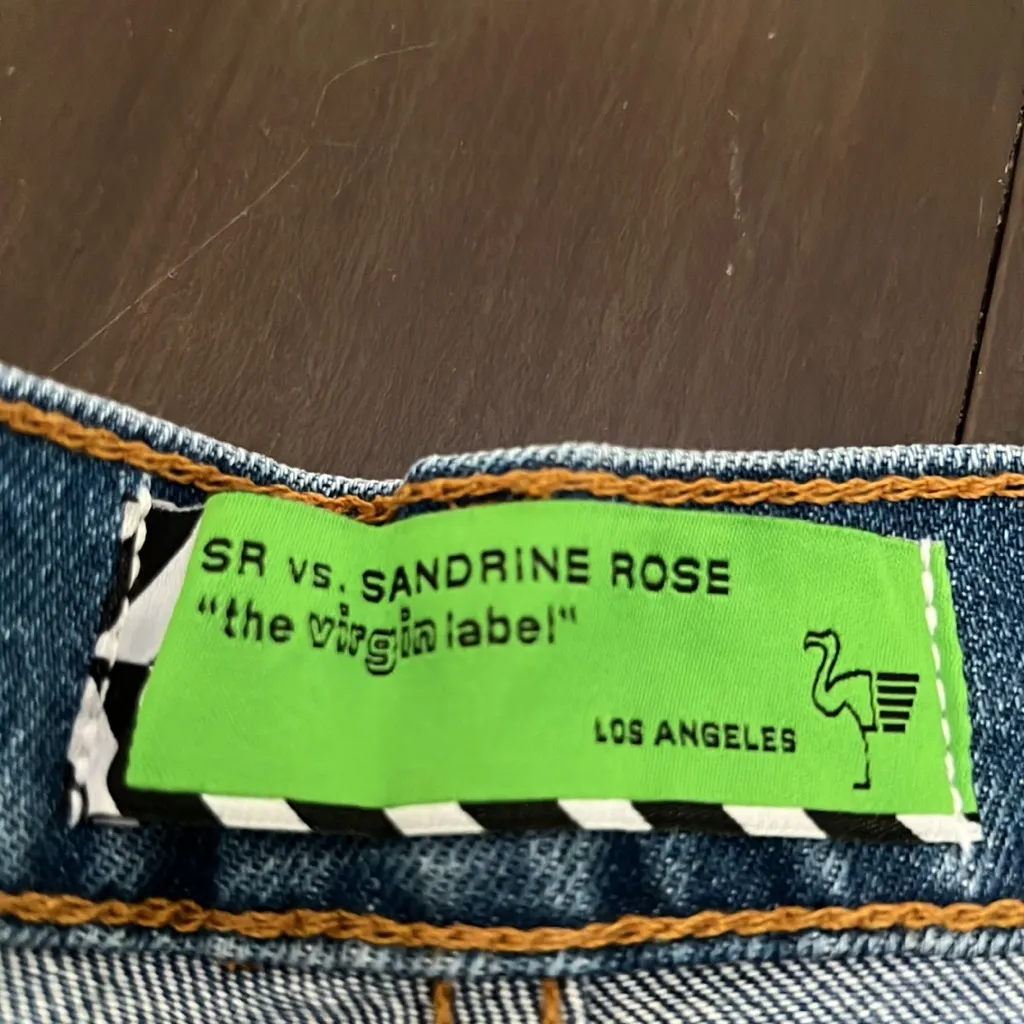 FP Denim Shorts With Side Zippers and Raw Hem - Image 9