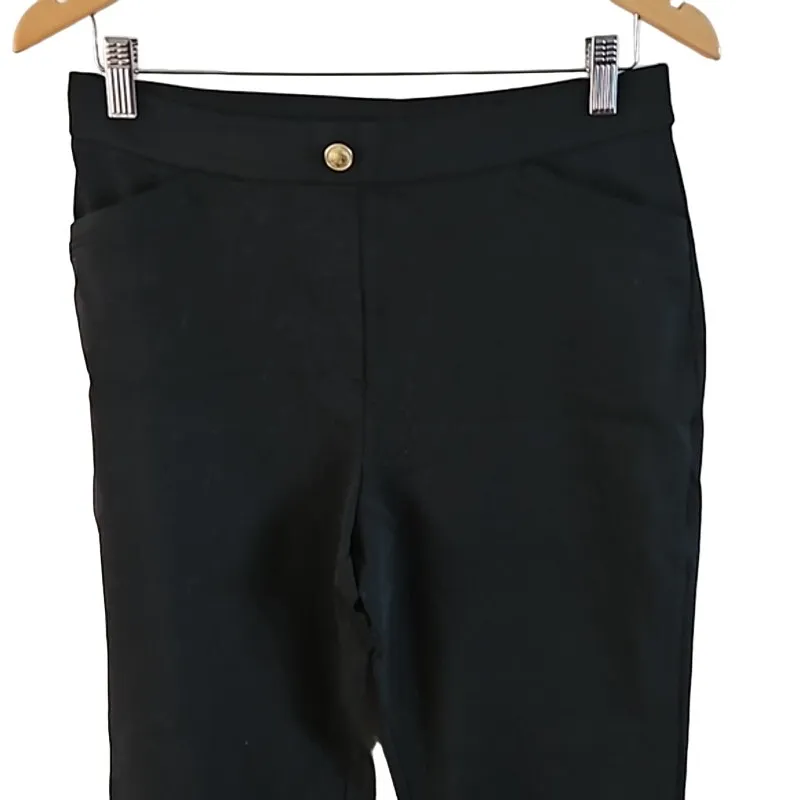 Susan Graver Weekend Essentials Black Slim Crop Pants Size Small Stretch Pull-On - Image 5