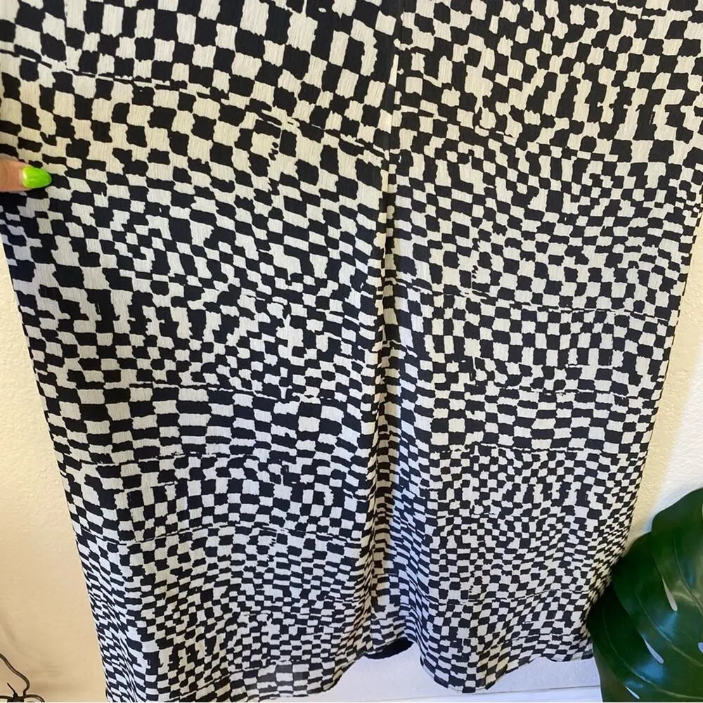 Mara Hoffman sequins black and white chiffon maxi Flowy dress - Image 4