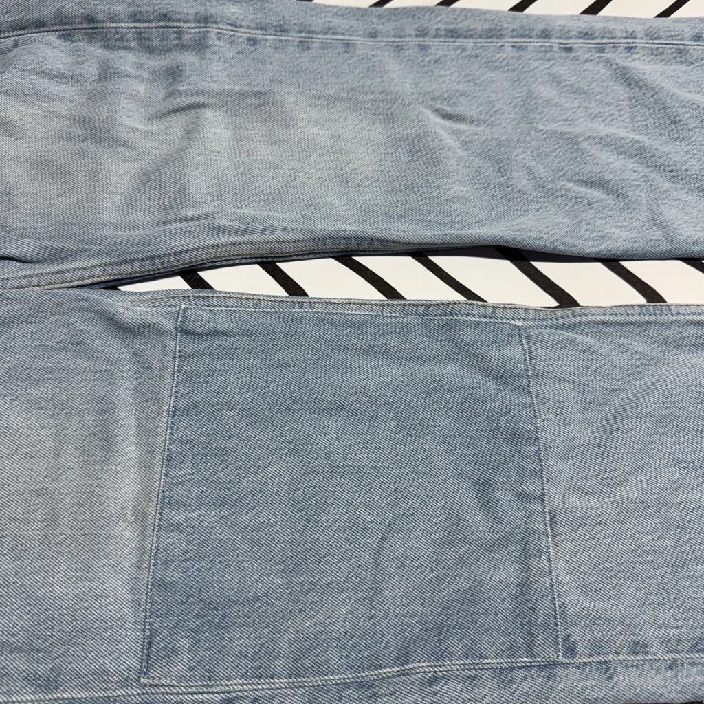 Reformation Tahoe Cynthia Patch High Rise Straight Button Fly Denim Jeans-26 - Image 4