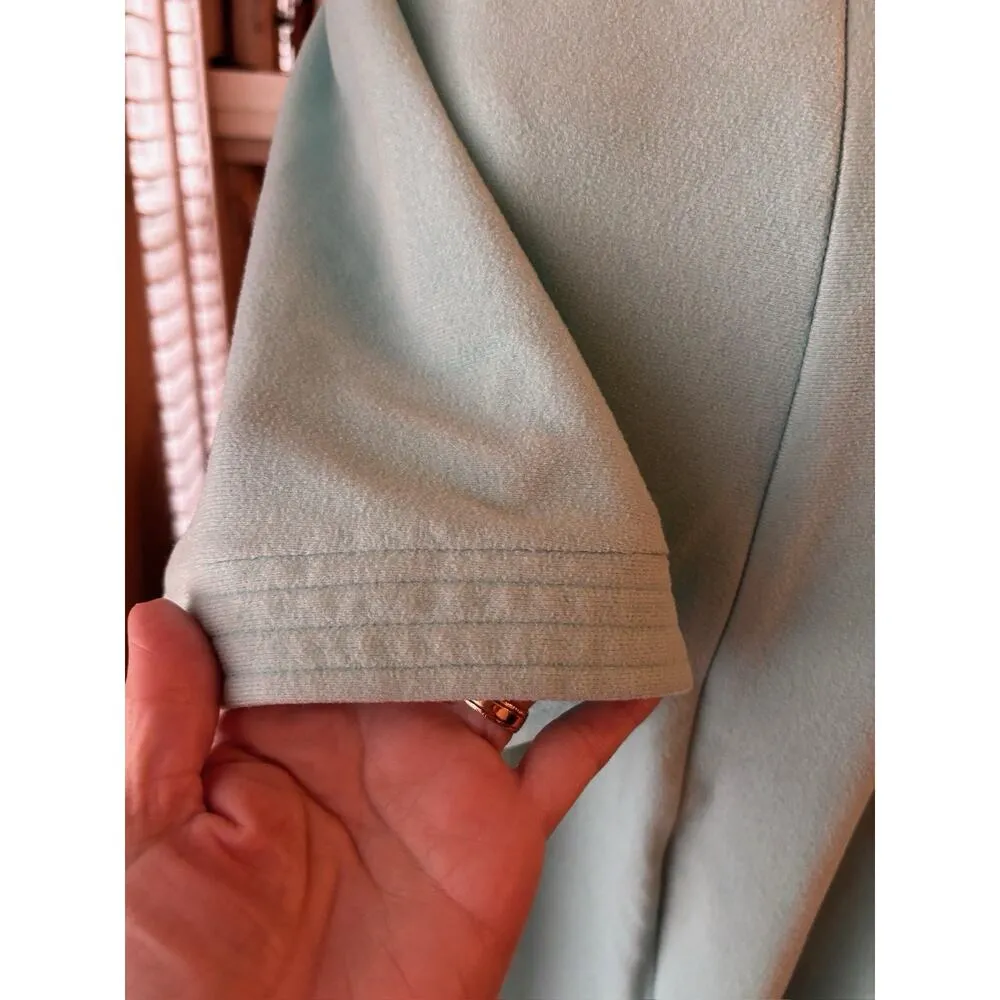 Vintage Vanity Fair Womens MEDIUM Velour Robe Soft Green Zipper grannycore - Image 5