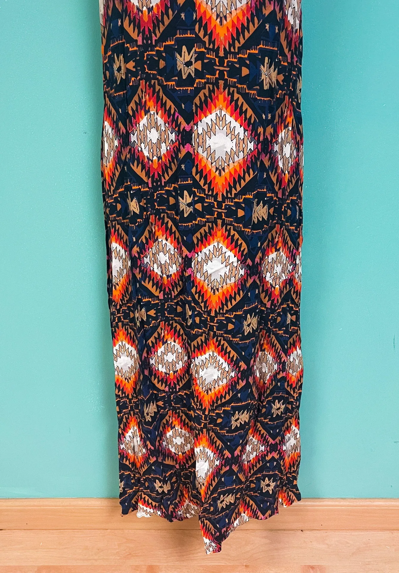 Tribal Print Open Back Slit Maxi Dress - Image 7