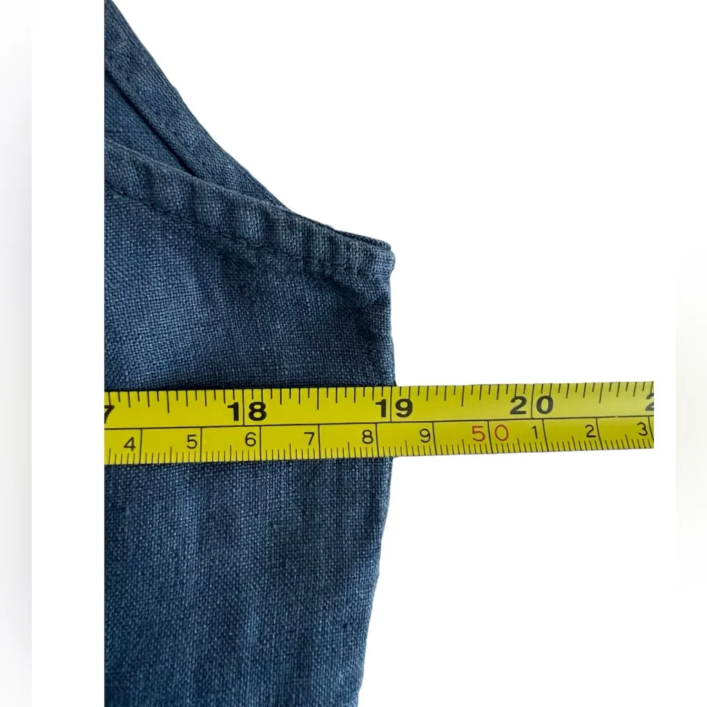 Bella Dahl NWT 100% Linen Women's Romper Metallic Floral Print Drawstring Size S - Image 8