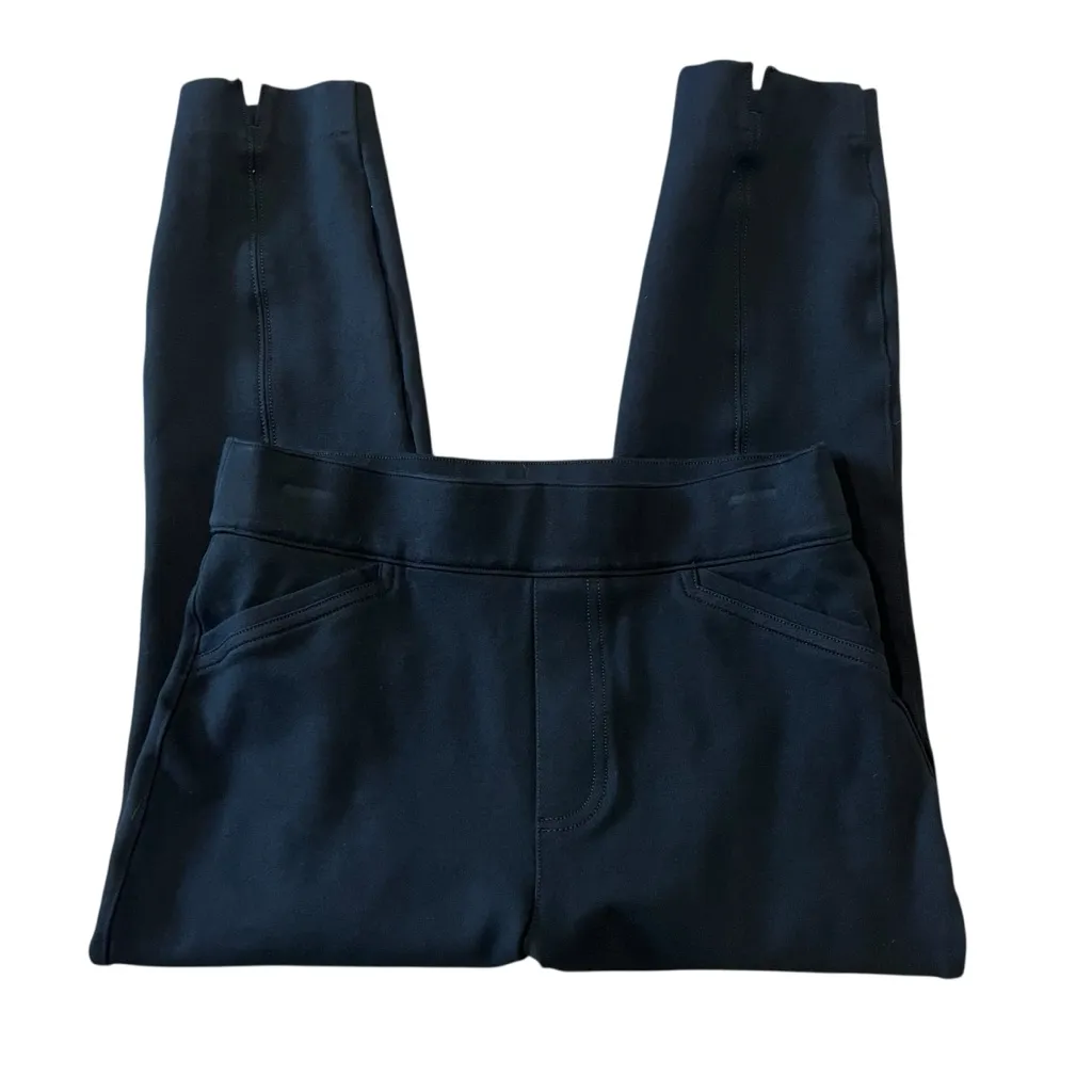 SPANX Pants Women’s Medium Cropped Black Ponte Slim Straight Pull On Stretch - Image 2