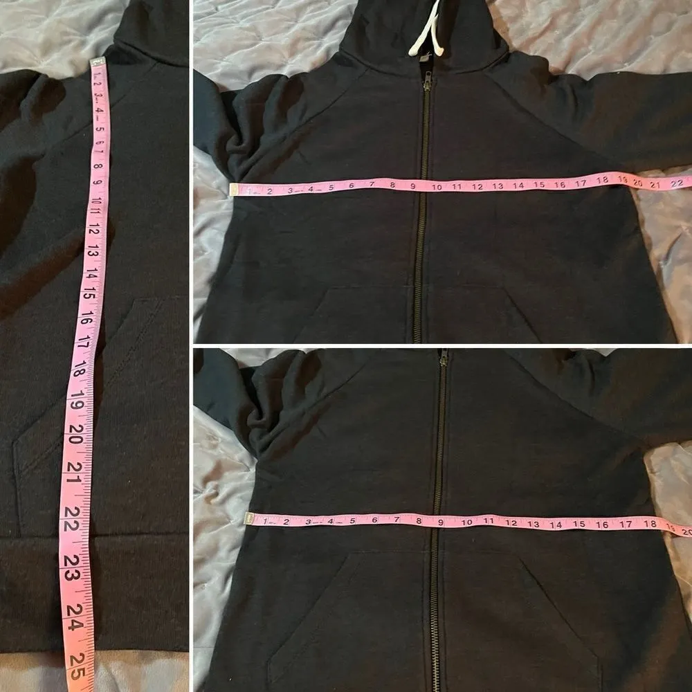 Modcloth Next Level Apparel Gray Zip Up Hoodie Snowman Holiday Design L NWOT - Image 11