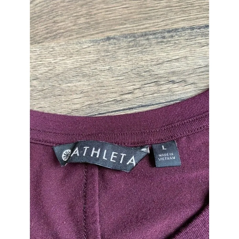 Womens Athleta Oversized cloudlight asymmetrical long sleeve t-shirt dolman SZ L - Image 3