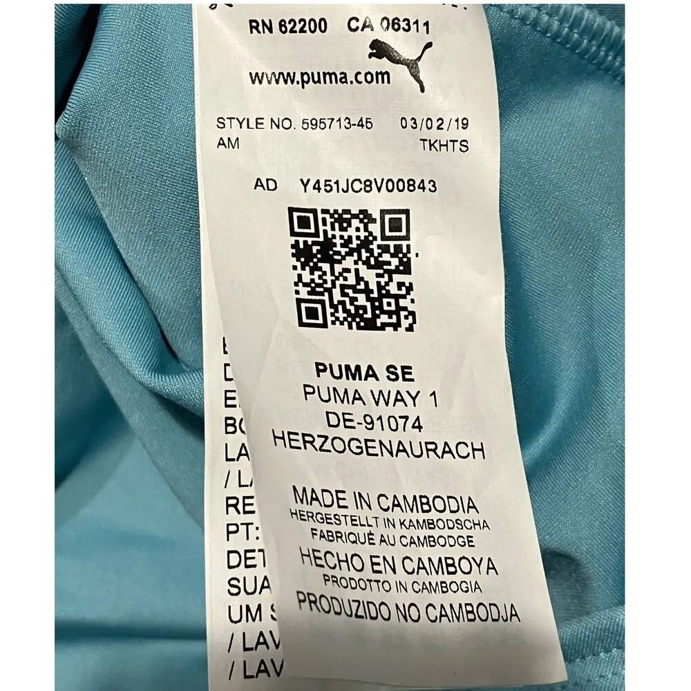 PUMA Women's luXTG Bodysuit Size Small Milky Blue - Image 7