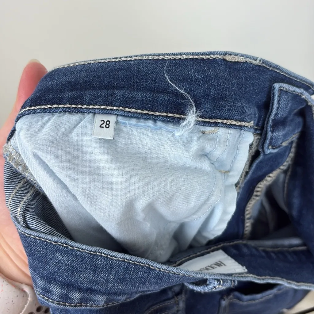 Hudson Wide Leg Jeans Women’s Size 28 Dark Wash Denim Classic Fit High Rise Blue - Image 6