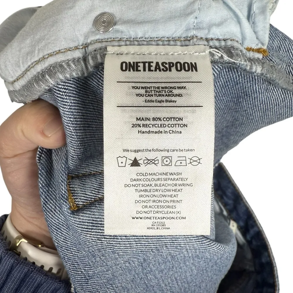 NWOT One Teaspoon The One High Waist Cheeky Denim Shorts - Hollywood 34 - Image 11