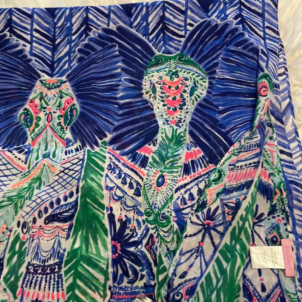Lilly Pulitzer Scarf very beautiful size 80” long and wide 27” very long scarf - Image 4