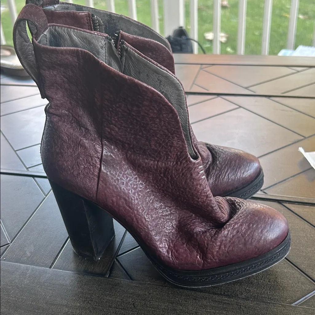 Free People Carrera Woven leather side zip ankle boots size 38 ladies gothic - Image 6