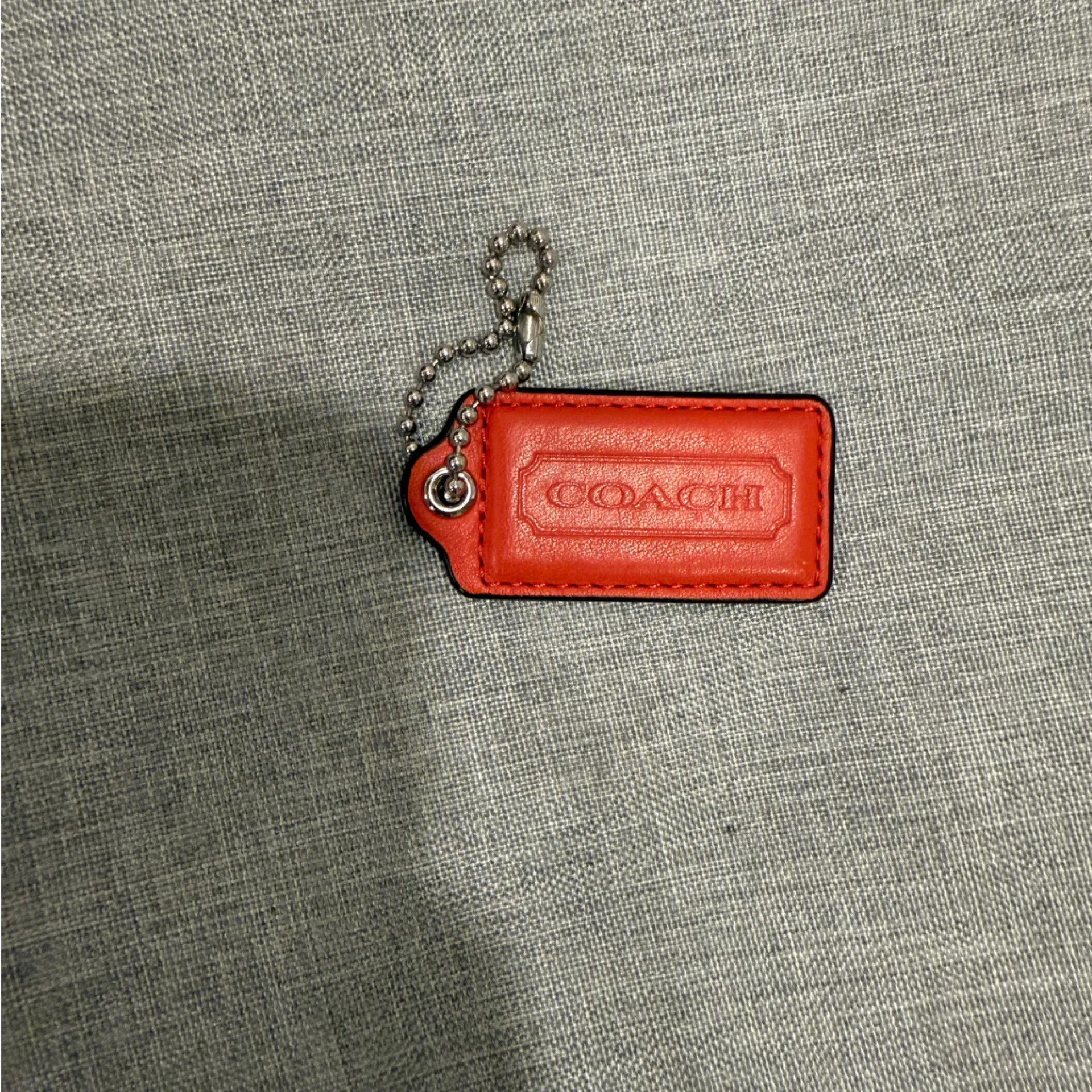 Coach Pink and Orange Leather hang tag - Image 2