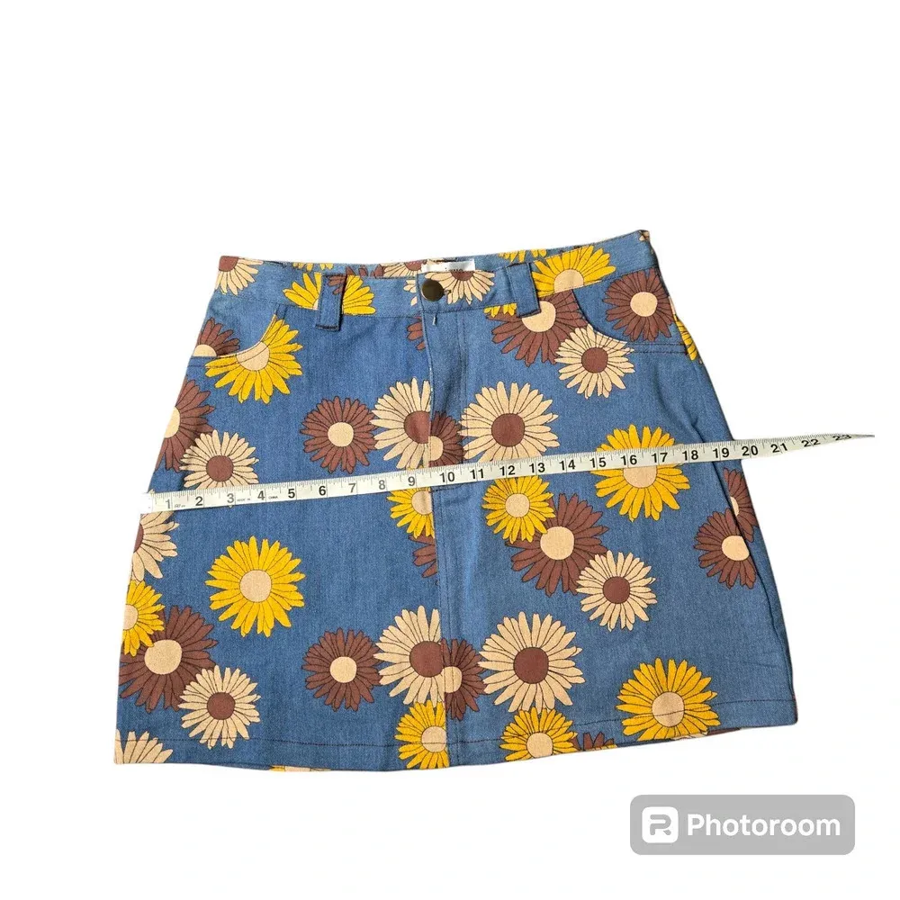 Unique Vintage Denim Like MIni Skirt - Image 4