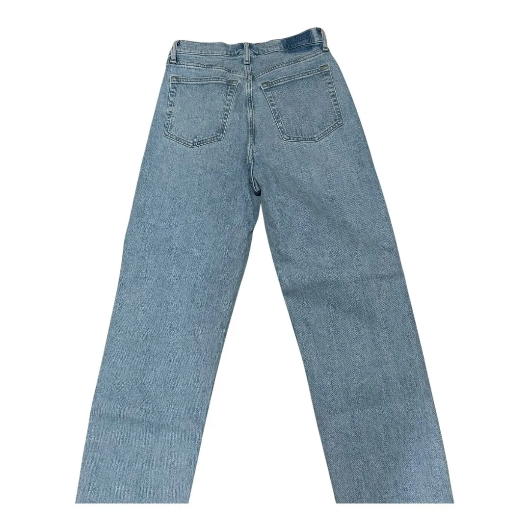 Abercrombie Fitch The Dad High Rise Light Wash Denim Jeans Womens Size 28 - Image 5
