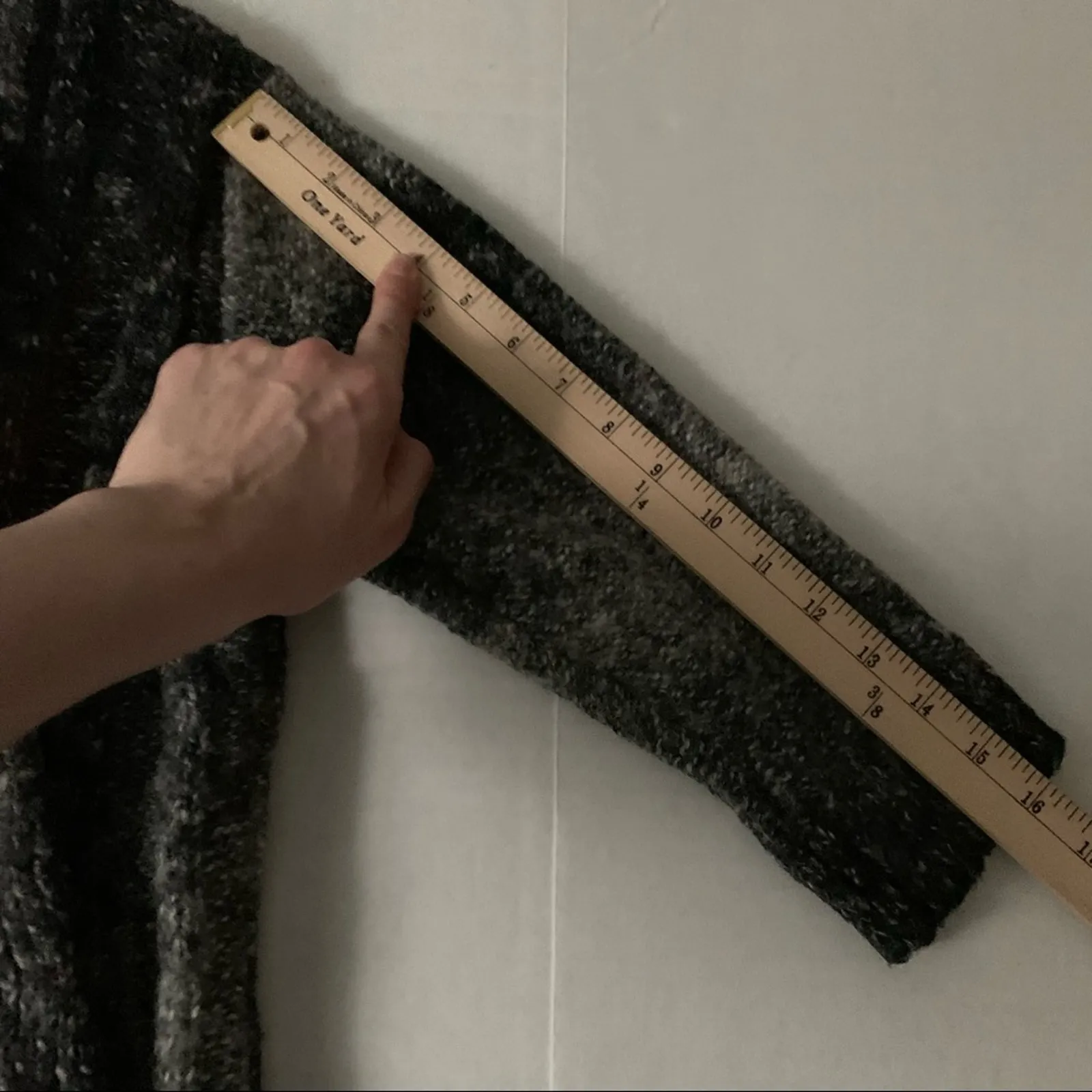 Dress Barn M Wool Blend Cardigan Open Front Ombré - Image 6