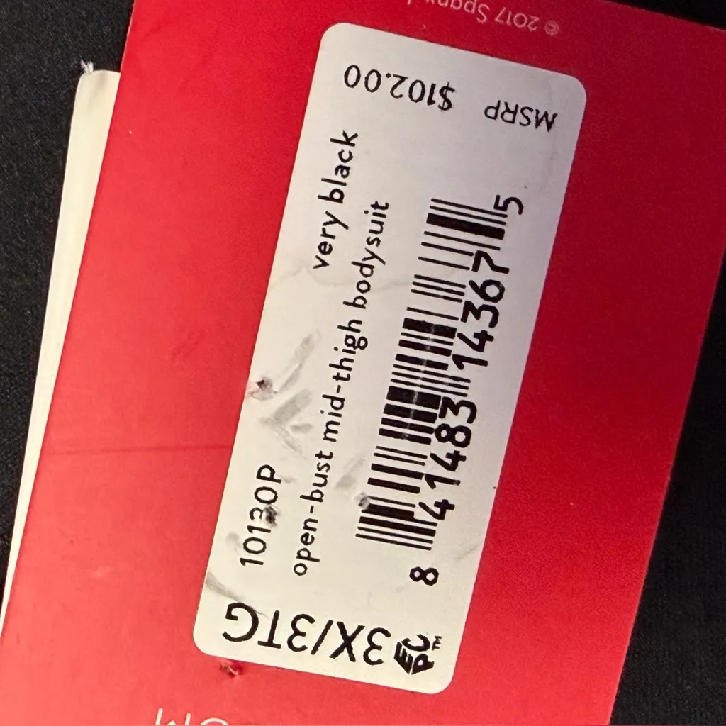 NEW SPANX Sculpt OnCore Open Bust Mid Thigh Bodysuit Black Shapewear Size 1X - Image 9