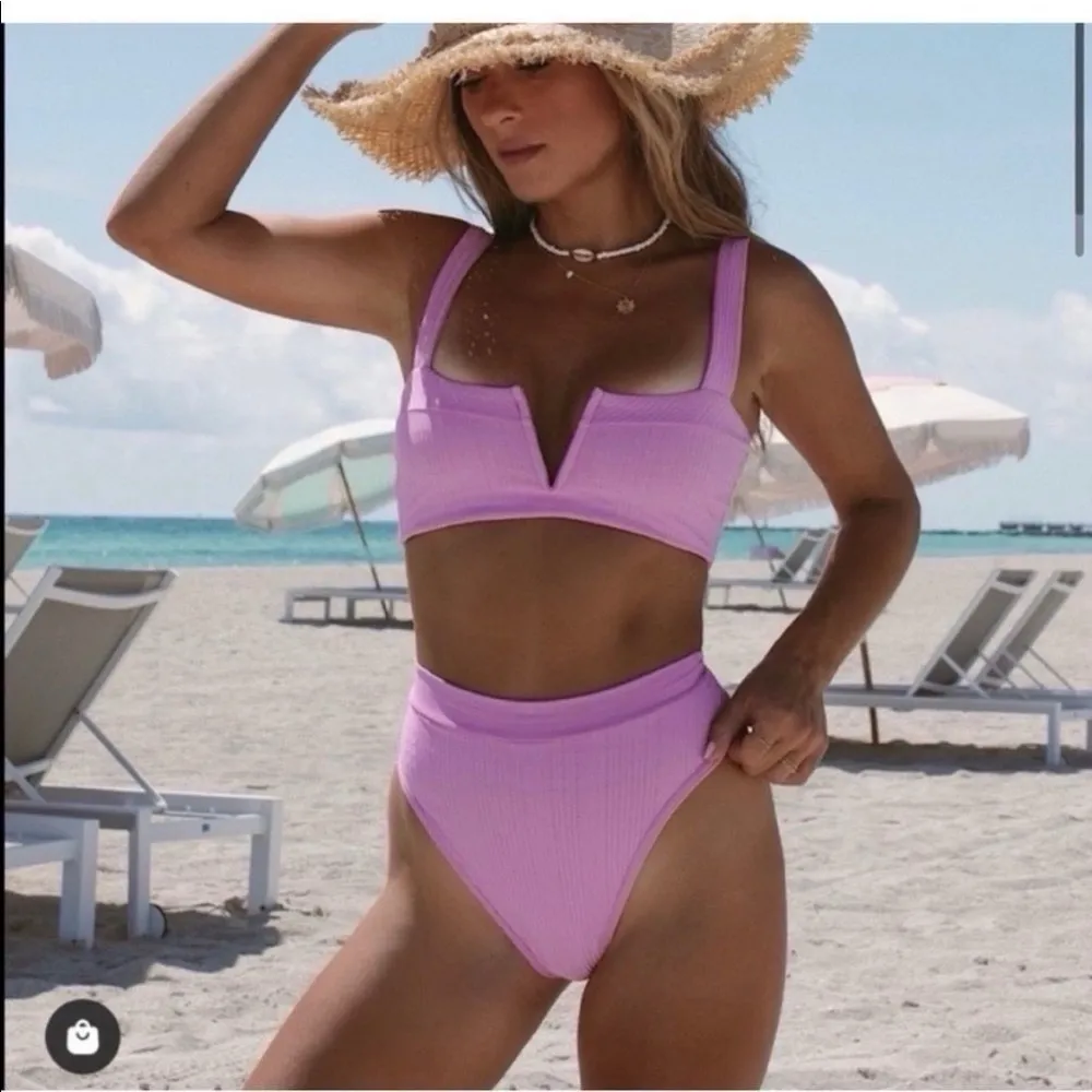 NEW L*Space Pointelle Rib Frenchi Bikini Bottom ONLY XS - Image 3