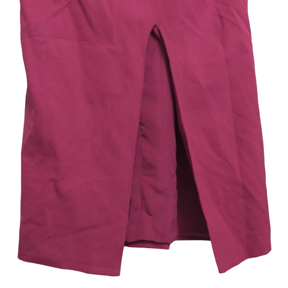 Yumi Kim That Jazz Midi Dress Burgundy One Shoulder Front Slit XS New - Image 4