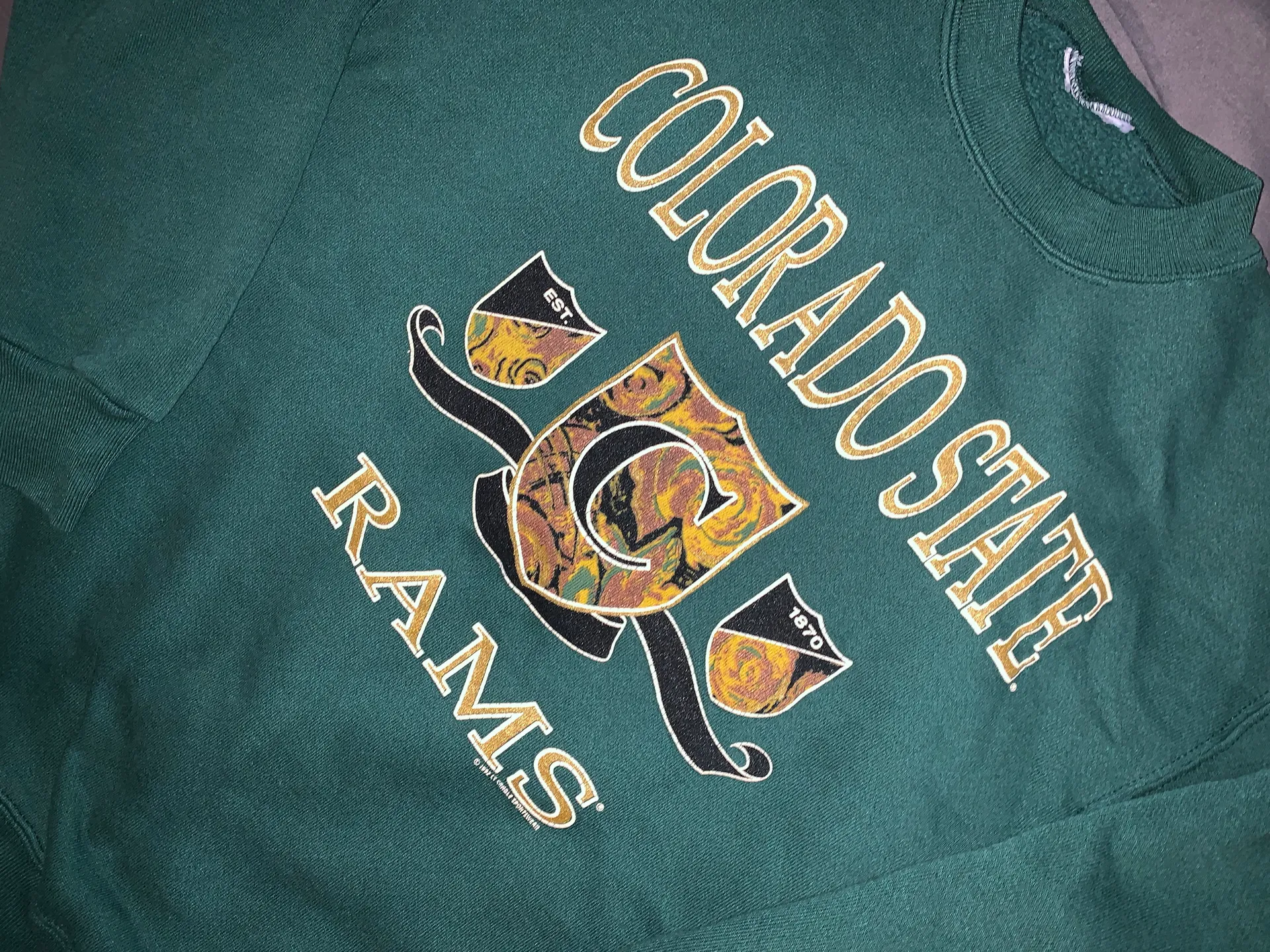 Colorado State Rams Crew Neck Green - Image 3