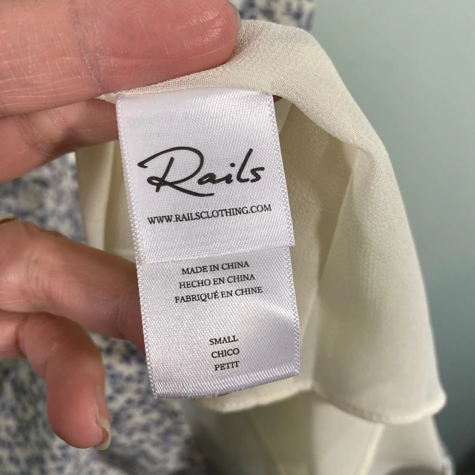 Rails Navy Floral V-neck Short Sleeve Button Up Helena Mini A-Line Dress Size S - Image 5