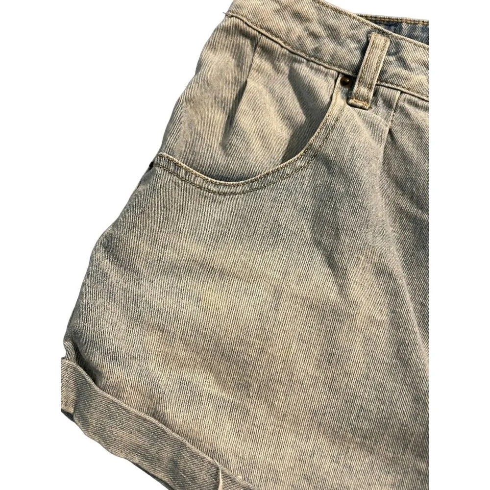 BDG Denim Booties Shorts Cuffed Raw Hem Exposed Button Fly Sz 28 - Image 2