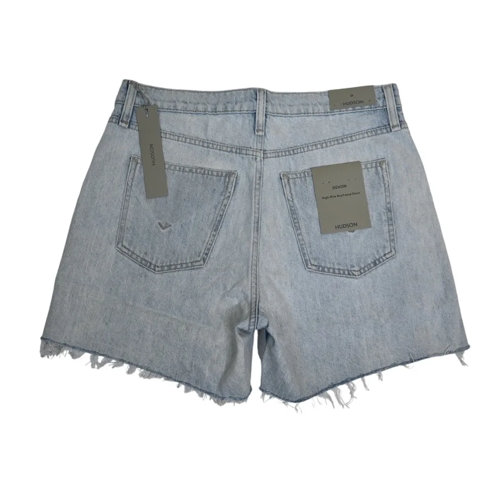 Hudson Jeans Devon High Waist Denim Boyfriend Shorts Womens 29 - Image 3