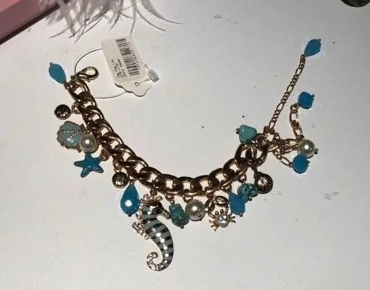 Beach Ocean Bead Charm Bracelet - Image 3