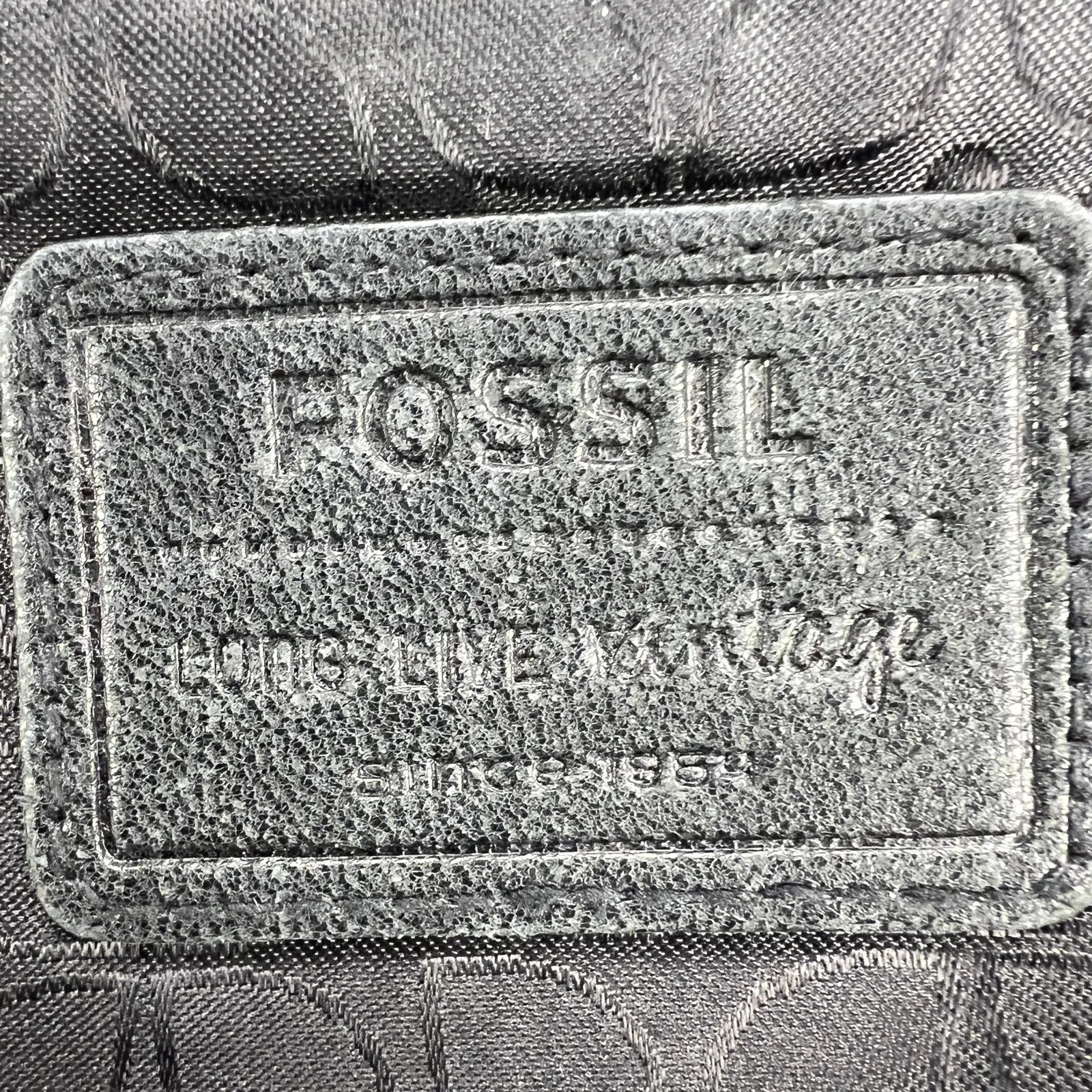 Fossil Black Leather Multipocket Crossbody Bag Handbag Purse Brass Hardware - Image 13