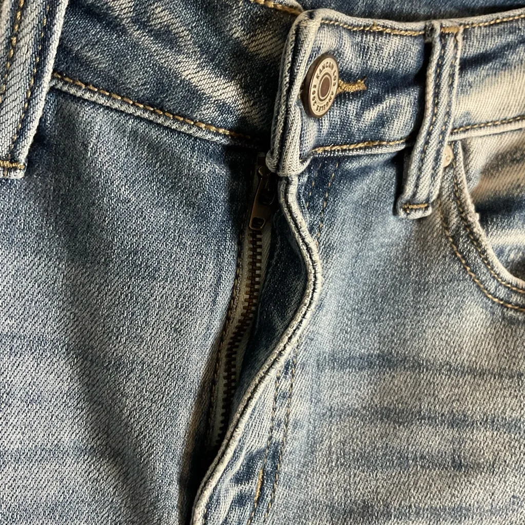 KanCan Women’s High Rise Cuffed Hem Ankle Skinny Jeans size 27 Blue - Image 5