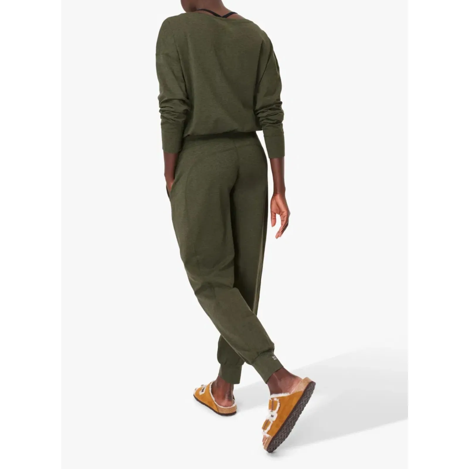 Sweaty‎ Betty Gary Long Sleeve Jumpsuit Green Size Large Lounge - Image 2